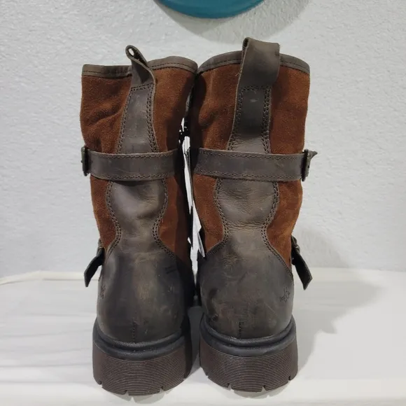 Bos. &amp; Co. ANOVA DK BROWN/REDWOOD Round Toe Boots