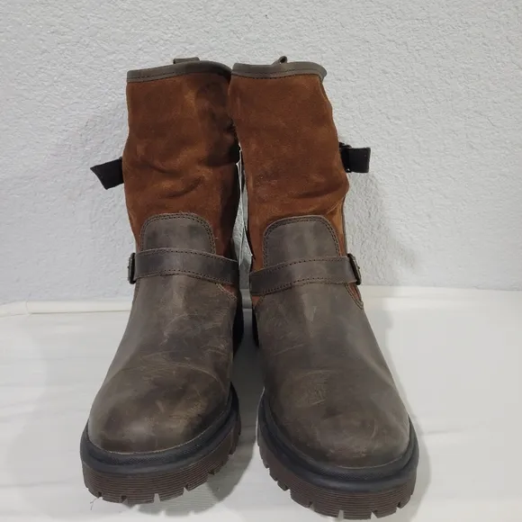 Bos. &amp; Co. ANOVA DK BROWN/REDWOOD Round Toe Boots