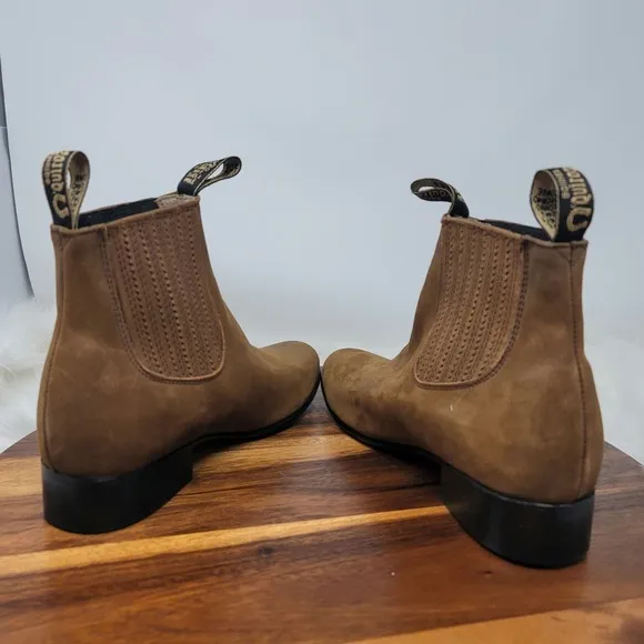 Botines Charro Quiroz Boots Leather Handcrafted Size 26 Mexico/ US 9