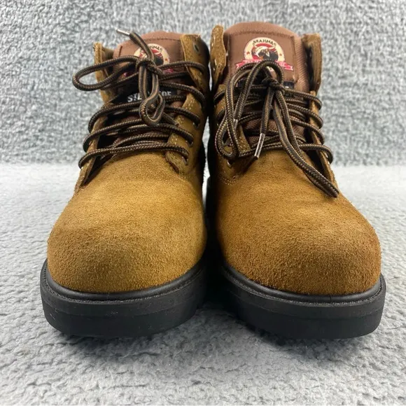 Brahma Bravo‎ Waterproof Steel Toe Work Boots Mens 8.5 Suede Genuine Leather