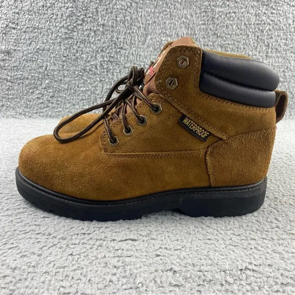 Brahma Bravo‎ Waterproof Steel Toe Work Boots Mens 8.5 Suede Genuine Leather