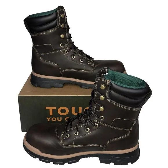 Brahma Men's Koa Brown 8&quot; Steel Toe Work Boots Size 8.5 New In The Box
