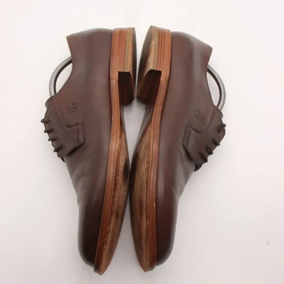Brooks Brothers 1818 Men's Size 10.5 Brown Brown Leather Oxford Plain Toe Shoes