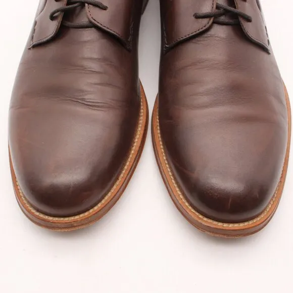Brooks Brothers 1818 Men's Size 10.5 Brown Brown Leather Oxford Plain Toe Shoes