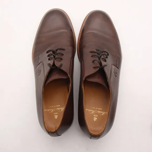 Brooks Brothers 1818 Men's Size 10.5 Brown Brown Leather Oxford Plain Toe Shoes