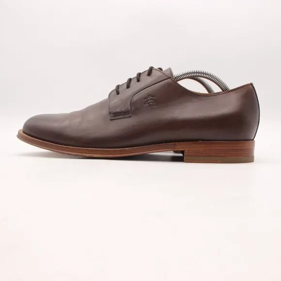 Brooks Brothers 1818 Men's Size 10.5 Brown Brown Leather Oxford Plain Toe Shoes