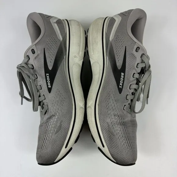 Brooks Ghost 15 Mens 9.5 D Shoes Gray Running Walking Gym Sneaker Cushion
