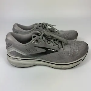 Brooks Ghost 15 Mens 9.5 D Shoes Gray Running Walking Gym Sneaker Cushion