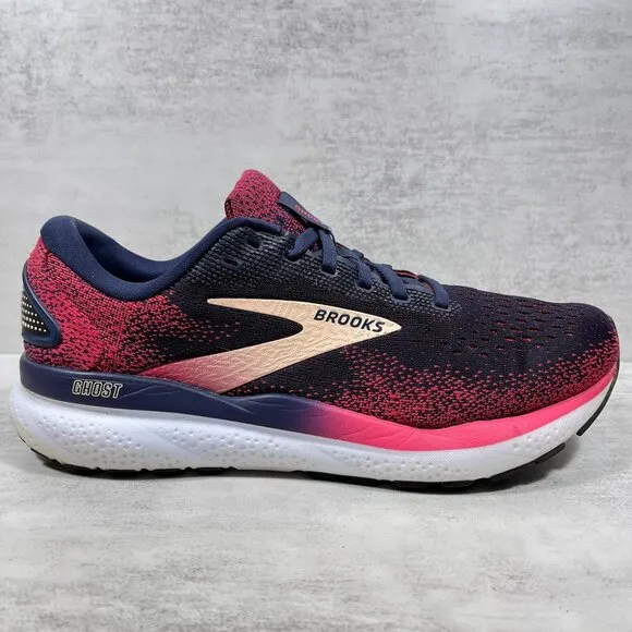 Brooks Ghost 16 Running Shoes - Women's Size 9 - Pink Blue