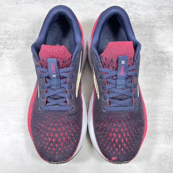 Brooks Ghost 16 Running Shoes - Women's Size 9 - Pink Blue