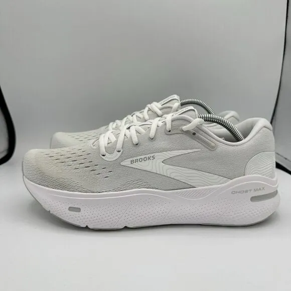 Brooks Ghost Max Size 10.5 D Support Running Shoes White Mens Training Jogging