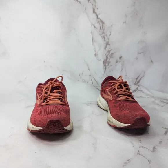 Brooks Launch 6 Womens 8.5 Red Pink Energize Neutral Shoes Sneaker Hiking