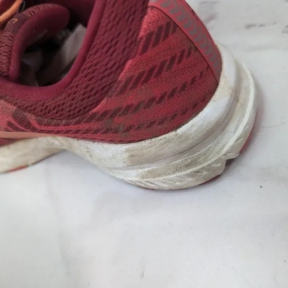 Brooks Launch 6 Womens 8.5 Red Pink Energize Neutral Shoes Sneaker Hiking