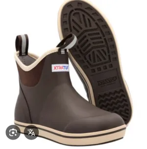 Brown Ankle Rain &amp; Snow Boots Waterproof Design
