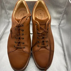 Brown Leather Oxford Shoes with Minimalist Design