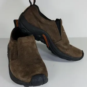 brown suede leather slip on shoes ladies size 7