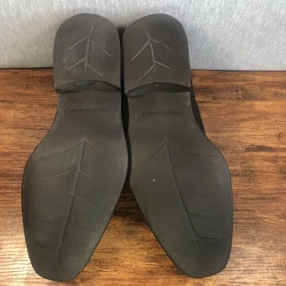 Bruno Magli Raging Loafer Mens Size 7 M Slip On Black Leather Shoes Italy