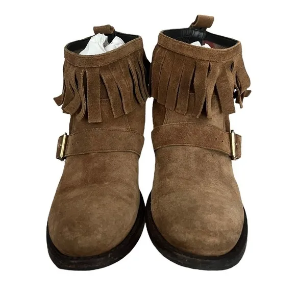Burberry Women’s Brown Suede Fringe boots Size (39) US 9