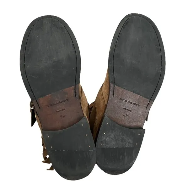 Burberry Women’s Brown Suede Fringe boots Size (39) US 9