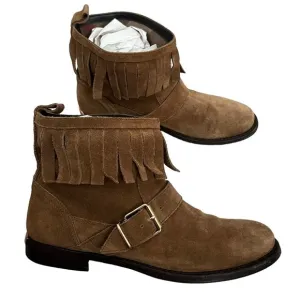 Burberry Women’s Brown Suede Fringe boots Size (39) US 9