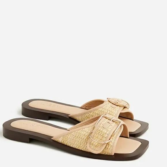 Callie RAFFIA buckle strapsize 10