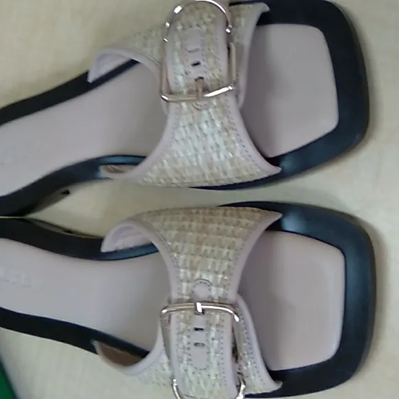 Callie RAFFIA buckle strapsize 10