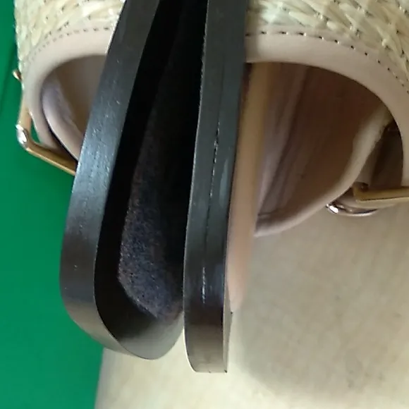 Callie RAFFIA buckle strapsize 10