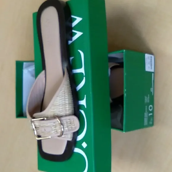 Callie RAFFIA buckle strapsize 10