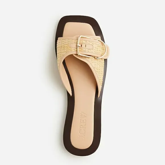 Callie RAFFIA buckle strapsize 10