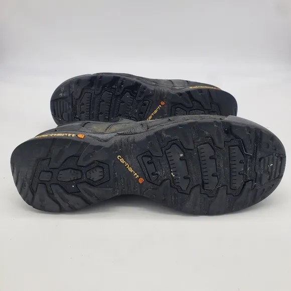 Carhartt Shoes Men 9.5 Force Pull on Waterproof Steel Toe Black Safe Boots
