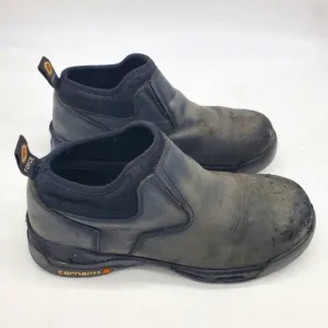 Carhartt Shoes Men 9.5 Force Pull on Waterproof Steel Toe Black Safe Boots
