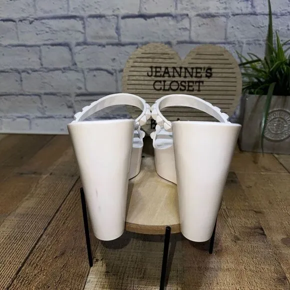 Carmen Sol Tonino mid wedge jelly Rubber Studded Accents SandalsWomen's Size 7