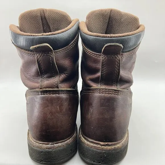 Carolina 8&quot; Steel Toe Boots Men's Size 11 B Brown Leather Waterproof High Shoes