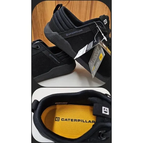 Caterpillar Hex Triple Black Men's Nubuck Casual Shoes Size 9