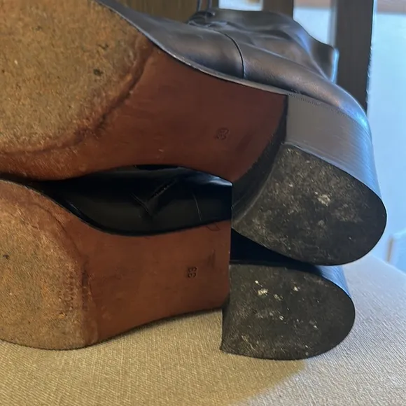 Cesare Paciotti Women’s Leather Heeled Boots Black Size 8.5-9 (40)