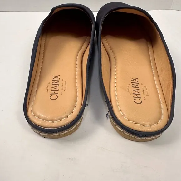 Charix Navy‎ Suede Nubuck Mule Shoes Sz 13-13.5