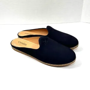 Charix Navy‎ Suede Nubuck Mule Shoes Sz 13-13.5