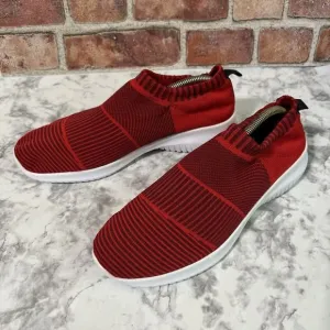 Charleston Shoe Co. ROUX Fashion Sneakers Womens 10 Red Knit Fabric Slip On