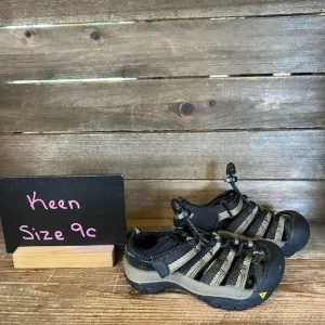 Childrens Keen Newport H2 Sandals Black Olive Water Outdoor Shoes Size 9‎ C GUC