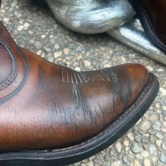 Chippewa Apache Leather Brown Western Cowboy Boots USED Discontinued