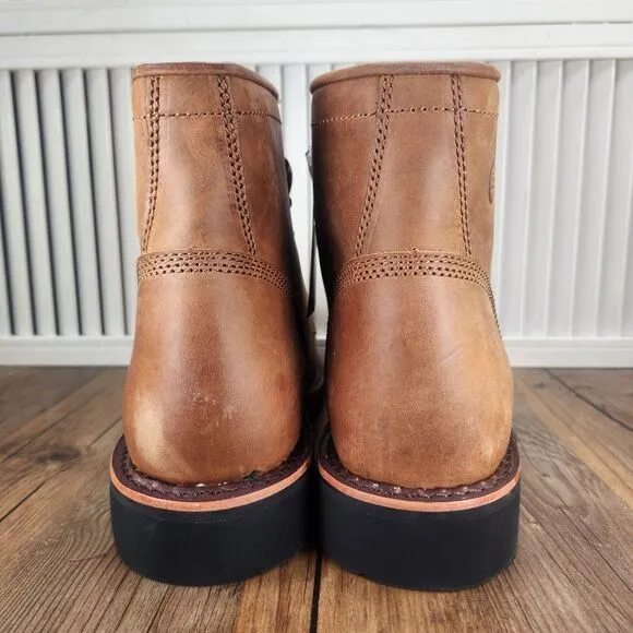 Chippewa Classic 2.0 6&quot; Plain Boots Mens 13D Brown Leather Steel Toe Work MC2069