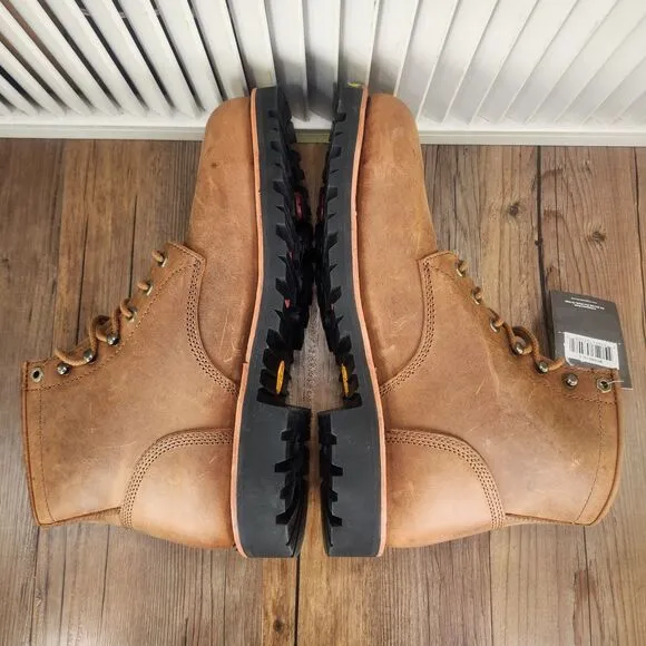 Chippewa Classic 2.0 6&quot; Plain Boots Mens 13D Brown Leather Steel Toe Work MC2069