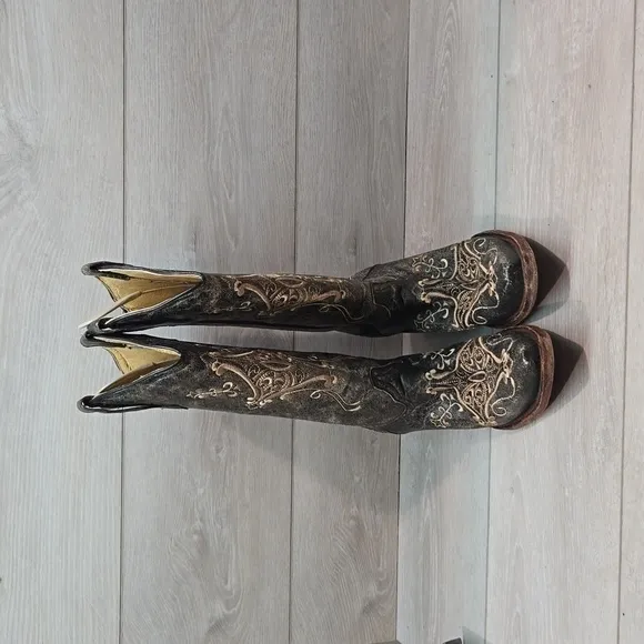 Circle G by Corral Women Western  40689 Cowboy Leather Boots shoes sz 8.5