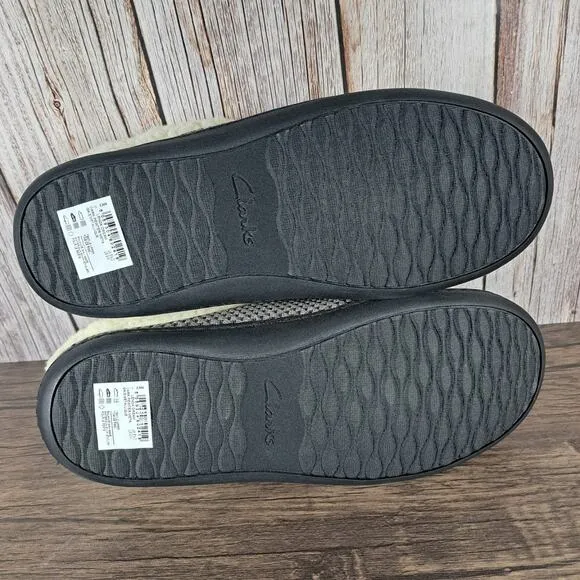 Clarks Cloudsteppers Lenox Dream Slip On Mule Slipper Women's Sz 9 M Dark Pewter