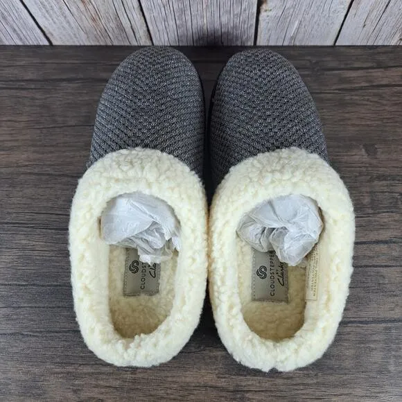 Clarks Cloudsteppers Lenox Dream Slip On Mule Slipper Women's Sz 9 M Dark Pewter