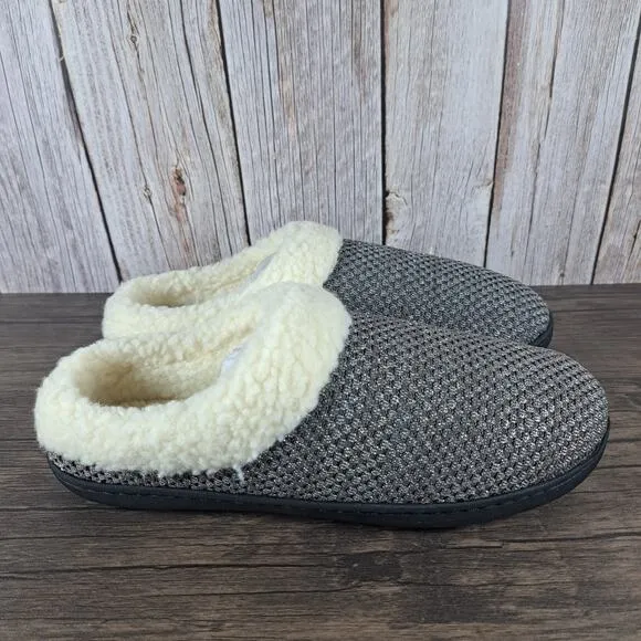 Clarks Cloudsteppers Lenox Dream Slip On Mule Slipper Women's Sz 9 M Dark Pewter