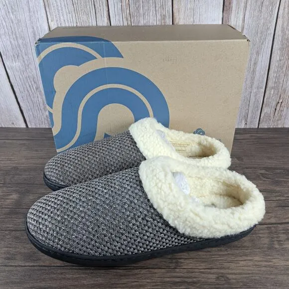 Clarks Cloudsteppers Lenox Dream Slip On Mule Slipper Women's Sz 9 M Dark Pewter