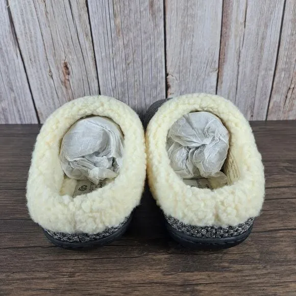 Clarks Cloudsteppers Lenox Dream Slip On Mule Slipper Women's Sz 9 M Dark Pewter