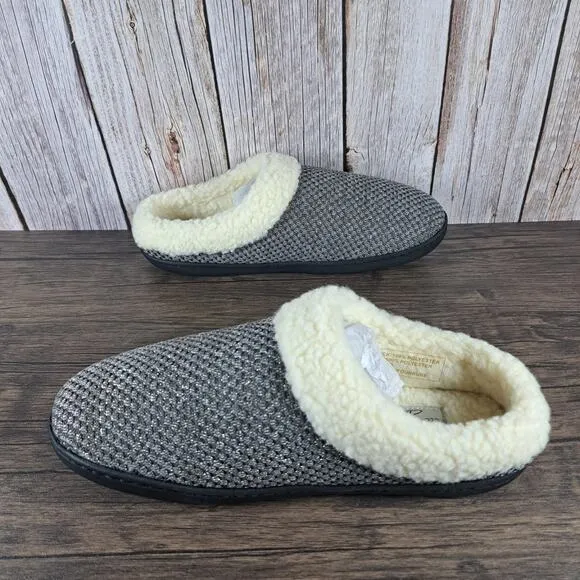 Clarks Cloudsteppers Lenox Dream Slip On Mule Slipper Women's Sz 9 M Dark Pewter