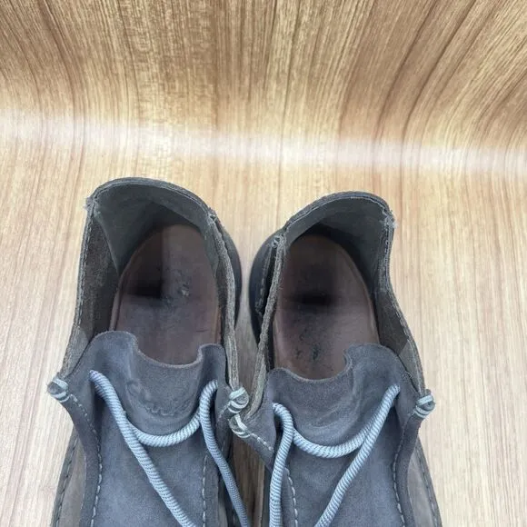 Clarks Colehill Wally Chukka Boots Gray Nubuck Leather Men’s Size 11.5 M